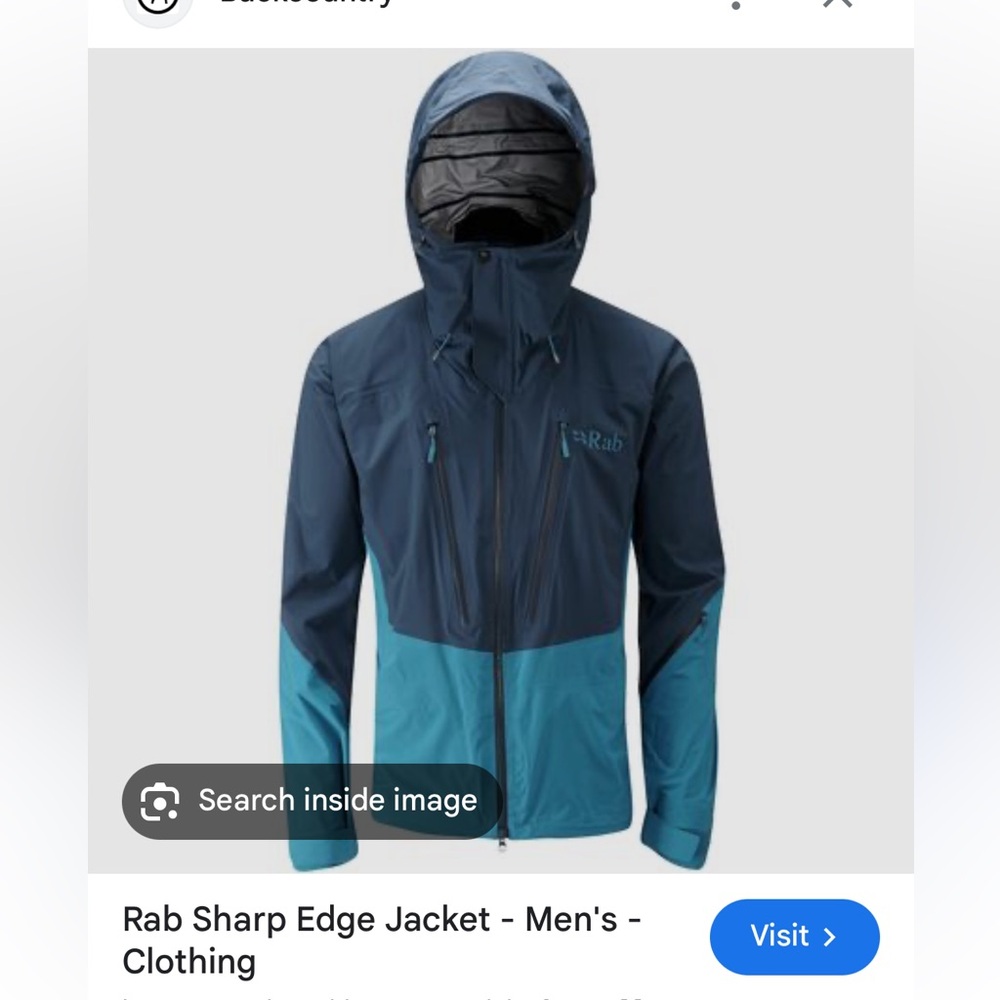 Men's Sharp Edge Jacket - Blue and Black